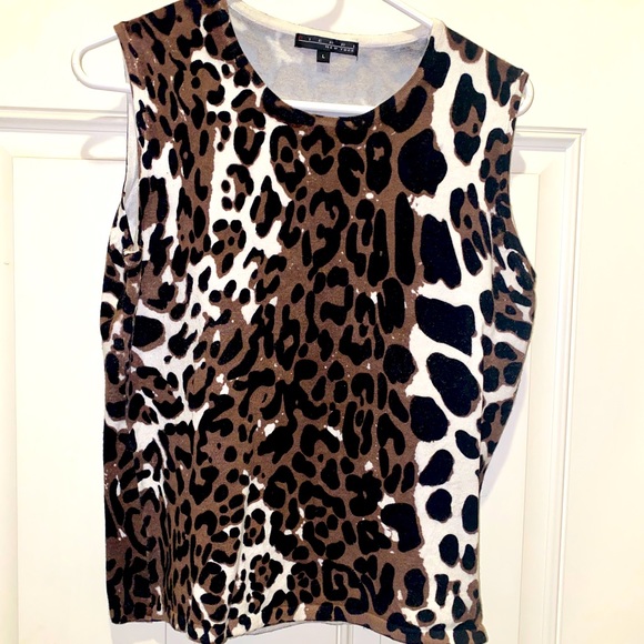 Leopard Print sleeveless top - Picture 1 of 3